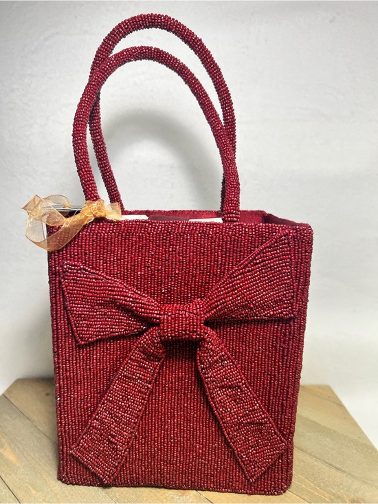 T.J.Maxx Handbags - Viral Red Beaded Bow Tote!!